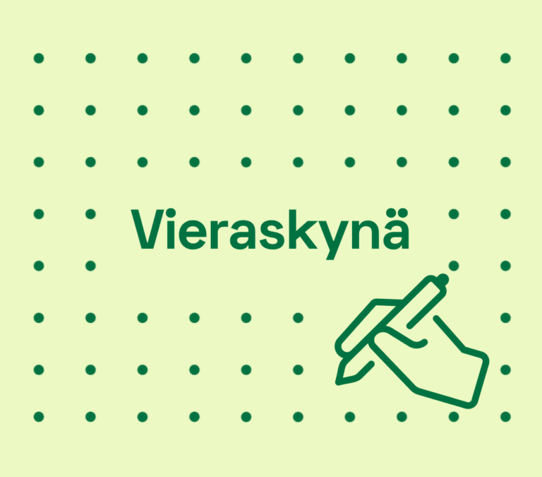 Graafinen kuvituskuva Vieraskynä-palstan tunnuksena.