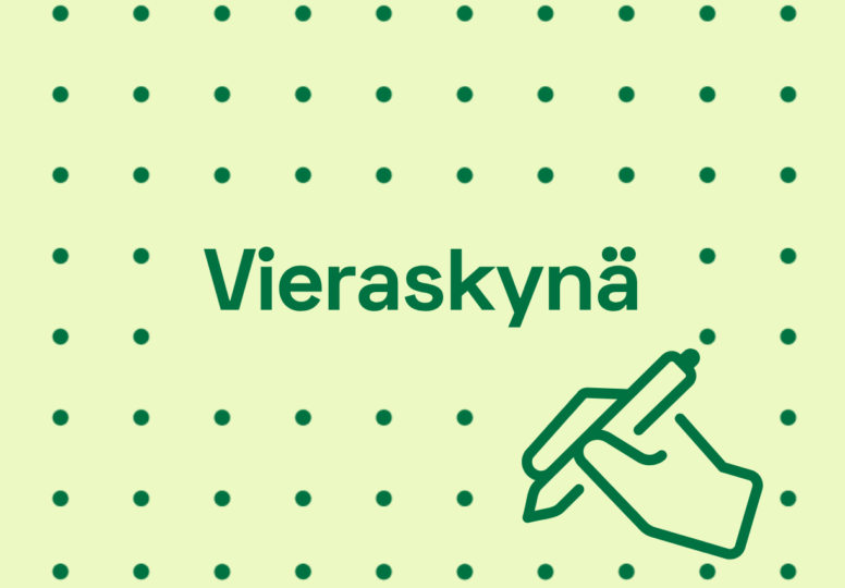 Graafinen kuvituskuva Vieraskynä-palstan tunnuksena.